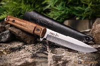 Нож Delta 420НС SW (Stonewash, дерево, кожаный чехол) - фото 2