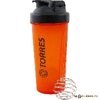 Шейкер спортивный TORRES, 600мл, ярко-оранжевый
