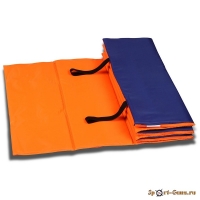 Коврик гимнастический INDIGO, полиэстер, стенофон, оранжево-синий